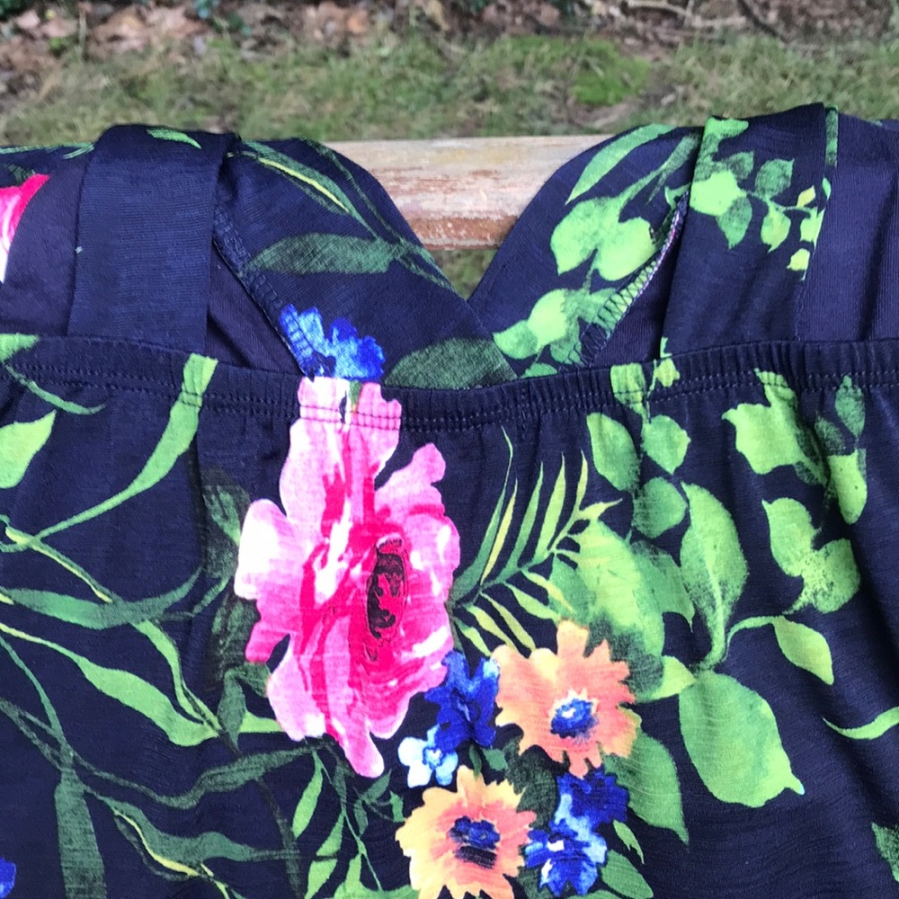 πHPx2π, NWOT LE Lis Navy Floral Maxi Sundress - Picture 6 of 8